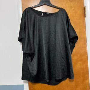 Black Universal Standard Satin blouse Size XL